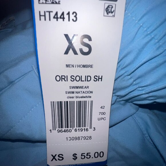 Adidas Men's Light Blue Swim Shorts Size Medium - Picture 7 of 9